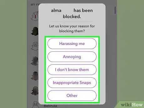 Image intitulée Block Someone on Snapchat Step 8