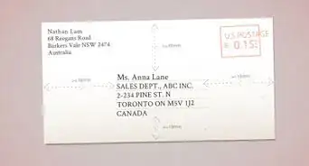 écrire l'adresse pour envoyer une lettre au Canada