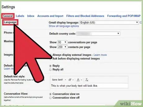 Image intitulée Change Your Default Language on Gmail Step 5