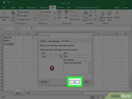 Image intitulée Create a Drop Down List in Excel Step 19