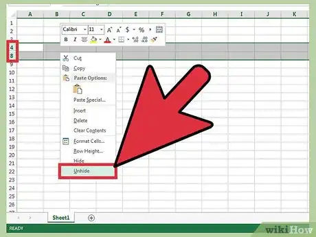 Image intitulée Hide Rows in Excel Step 3