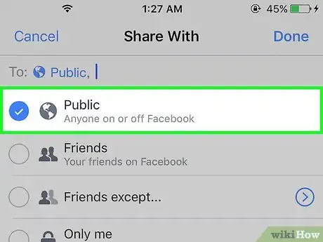 Image intitulée Make a Facebook Post Public Step 5