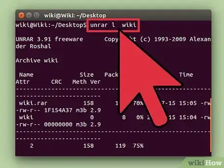 Image intitulée Unrar Files in Linux Step 10