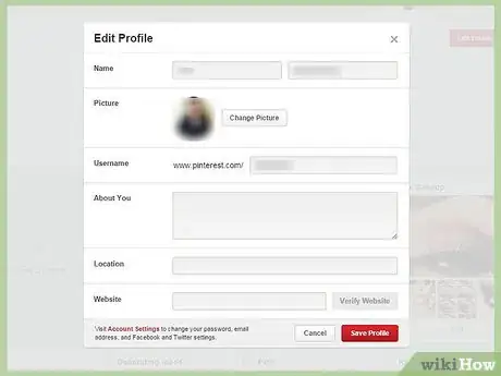 Image intitulée Edit Your Profile in Pinterest Step 4