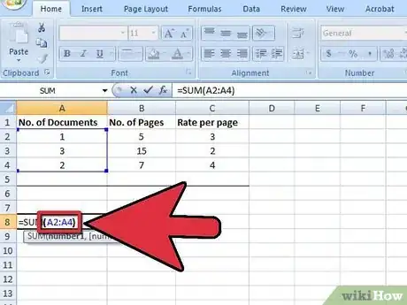 Image intitulée Use the Sum Function in Microsoft Excel Step 4