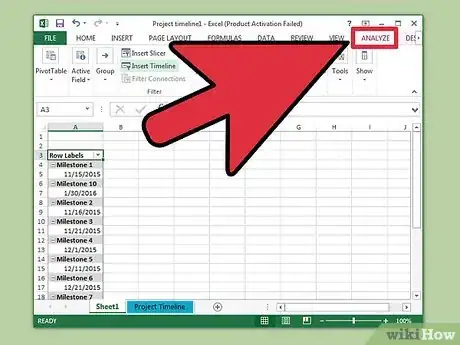 Image intitulée Create a Timeline in Excel Step 8