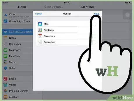 Image intitulée Sync a Hotmail Account on an iPad Step 7
