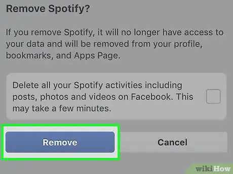 Image intitulée Remove Spotify from Facebook Step 9