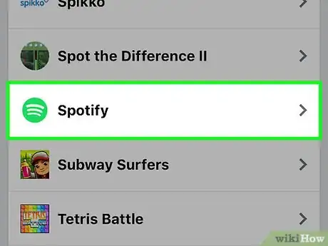 Image intitulée Remove Spotify from Facebook Step 7