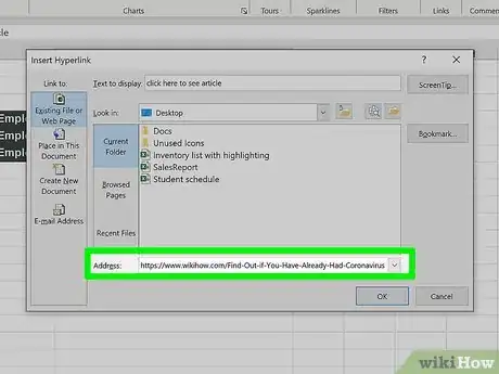 Image intitulée Add Links in Excel Step 10