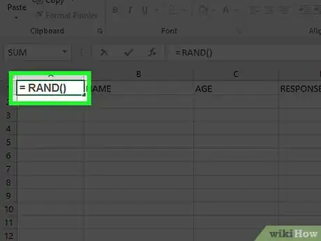 Image intitulée Create a Random Sample in Excel Step 8