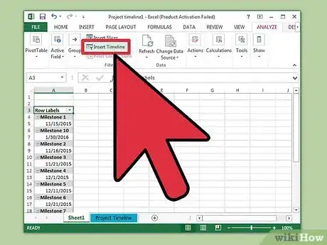 Image intitulée Create a Timeline in Excel Step 9