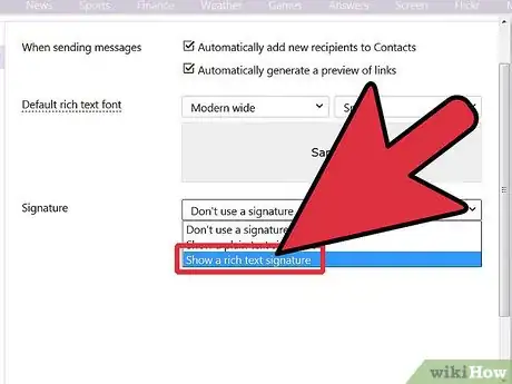 Image intitulée Add a Signature to Yahoo Mail Step 6