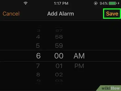 Image intitulée Set an Alarm on an iPhone Clock Step 8