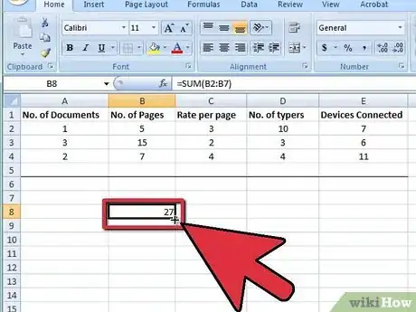 Image intitulée Use the Sum Function in Microsoft Excel Step 9