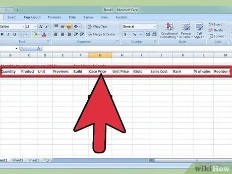 Image intitulée Create an Inventory List in Excel Step 3