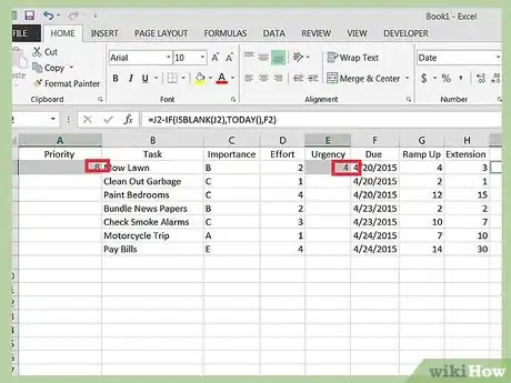 Image intitulée Manage Priorities with Excel Step 9