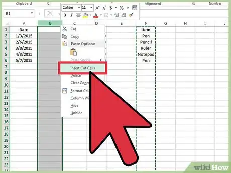Image intitulée Move Columns in Excel Step 9