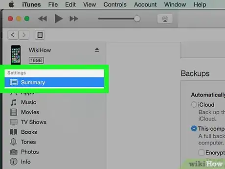 Image intitulée Back Up an iPhone to iTunes Step 5