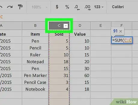 Image intitulée Apply a Formula to an Entire Column on Google Sheets on PC or Mac Step 6