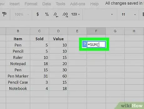 Image intitulée Apply a Formula to an Entire Column on Google Sheets on PC or Mac Step 3