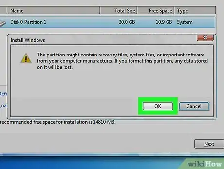 Image intitulée Format the C Drive With Windows 7 Step 10