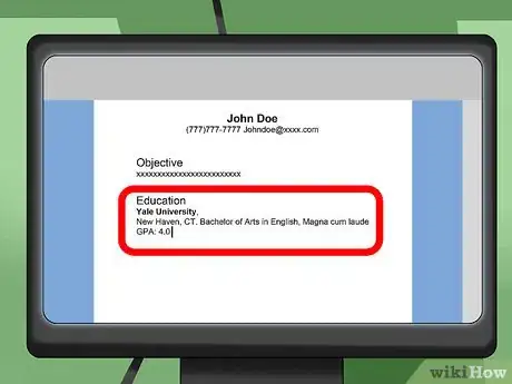 Image intitulée Write Your Degree on a Resume Step 4