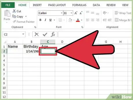 Image intitulée Calculate Age on Excel Step 5