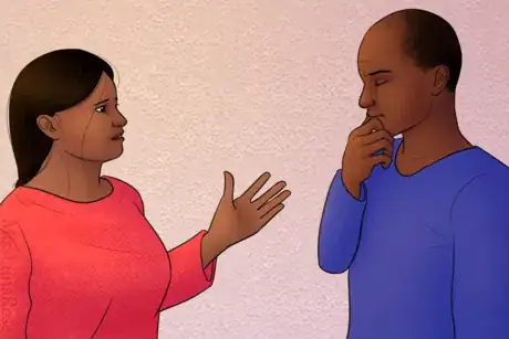 Image intitulée Concerned Young Woman Talks to Man.png