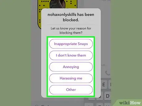 Image intitulée Block Someone on Snapchat Step 15