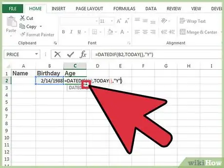 Image intitulée Calculate Age on Excel Step 7