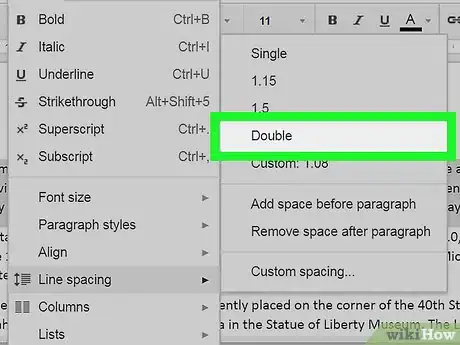 Image intitulée Double Space in Google Docs Step 5