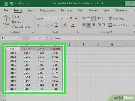 Image intitulée Graph Multiple Lines in Excel Step 4