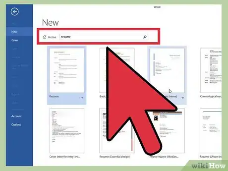 Image intitulée Create a Resume in Microsoft Word Step 1