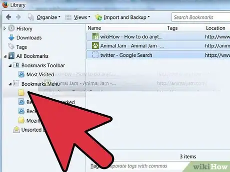 Image intitulée Organize Bookmarks in Firefox Step 9