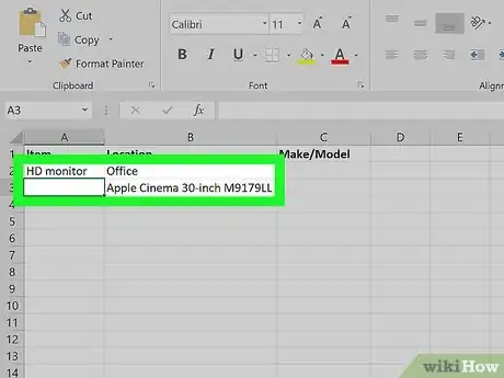 Image intitulée Make a Spreadsheet in Excel Step 4