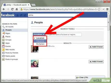 Image intitulée Search for People on Facebook Step 4