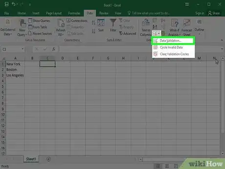 Image intitulée Create a Drop Down List in Excel Step 5