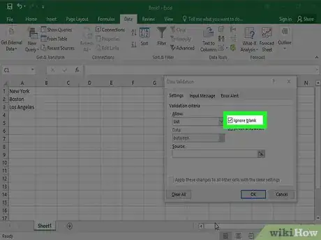 Image intitulée Create a Drop Down List in Excel Step 9