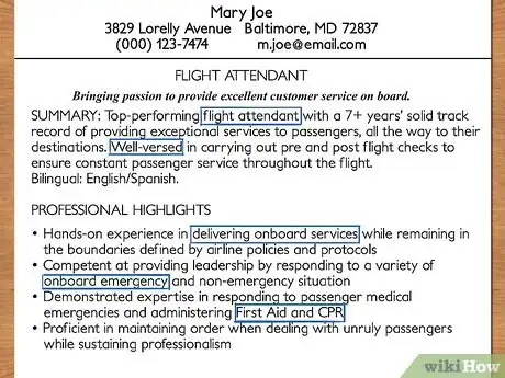 Image intitulée Write a CV for a Cabin Crew Position Step 17