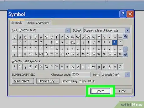 Image intitulée Add Exponents to Microsoft Word Step 4