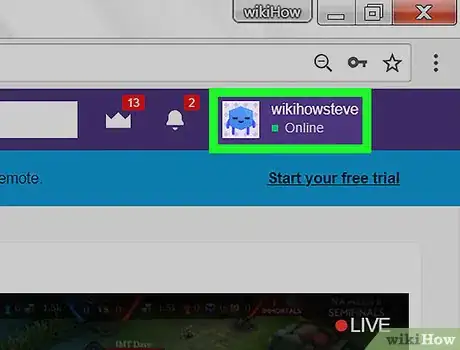 Image intitulée Host on Twitch Step 2