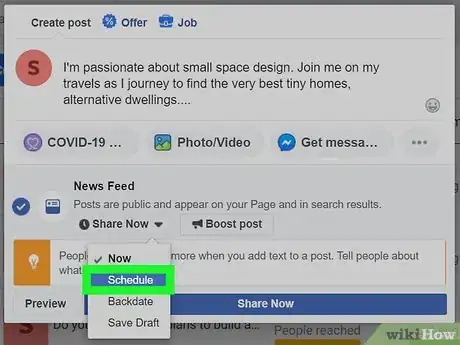 Image intitulée Schedule a Post on Facebook Step 8