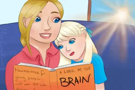Image intitulée Sisters Reading about Neuroscience.png