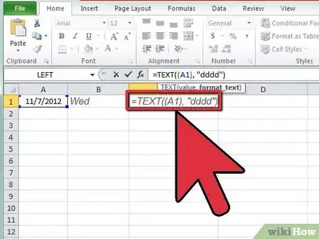 Image intitulée Calculate the Day of the Week in Excel Step 3