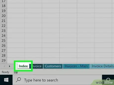 Image intitulée Create an Index in Excel Step 1