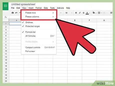 Image intitulée Freeze Cells on a Google Spreadsheet Step 5