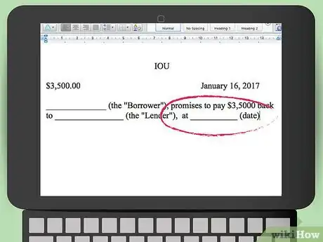 Image intitulée Write an IOU Step 2