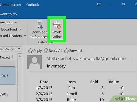 Image intitulée Disable “Work Offline” in Outlook Step 5