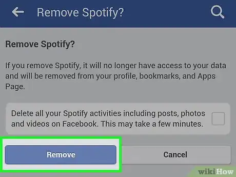 Image intitulée Remove Spotify from Facebook Step 17